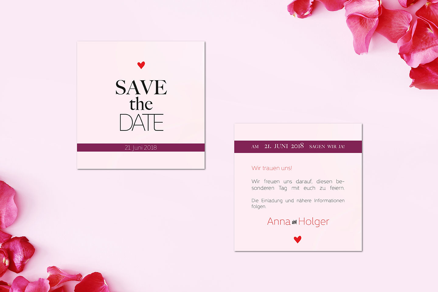 Save the Date Karte zur Hochzeit